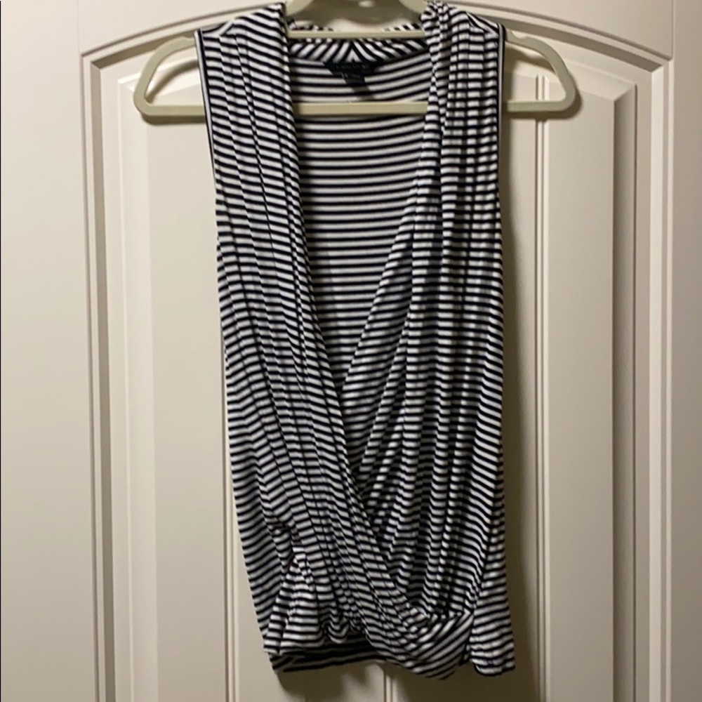 Banana Republic black & white striped top